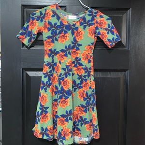 Girls Lularoe Adeline Dress size 6. Like new